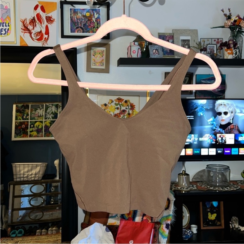 Brown lululemon align tank top